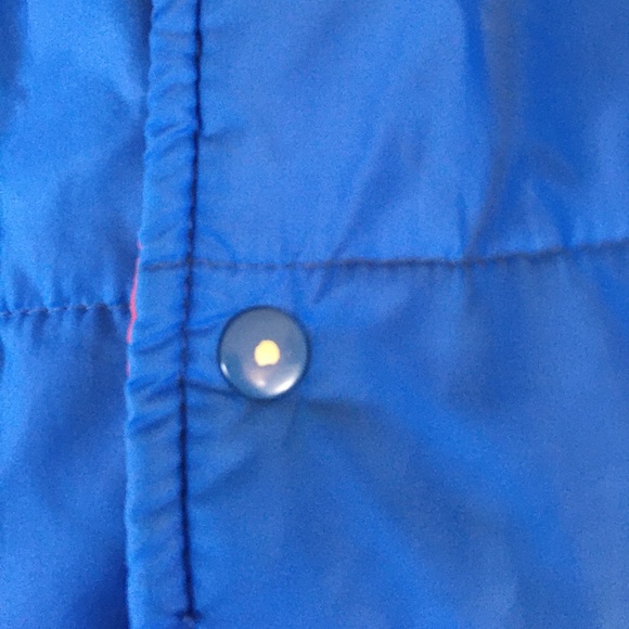 Vintage 70s 80s Just Boys Blue Yellow Red Winter Puffer Vest Stripes 16 - Picture 5 of 9